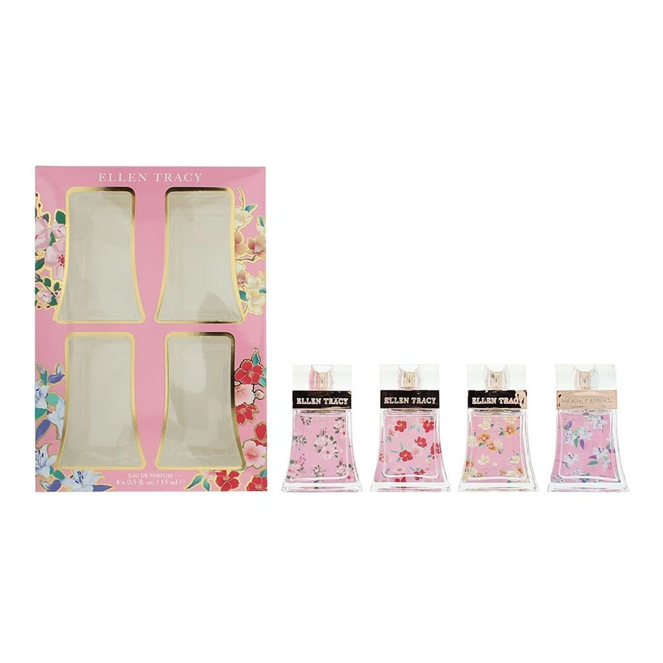 Ellen Tracy Classic Florals Pink Coffret 4 Pcs Gift Set: EDP 4 x 15ml For Women - Image 1 of 1