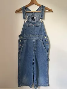 Vintage Just Jeans Overalls / Dungaree Blue Denim Capris Kids Unisex Size 10-12 - Picture 1 of 17