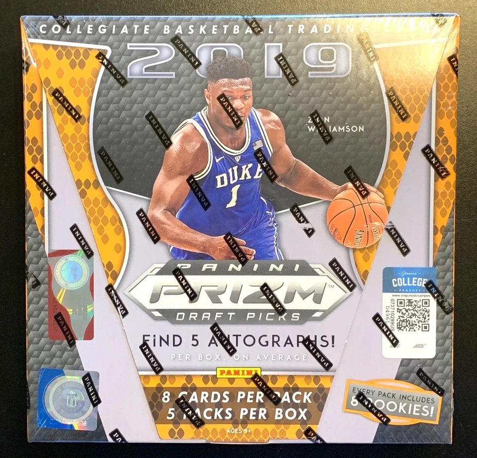 Caja de pasatiempos de baloncesto Panini Prizm Draft Picks 2019 - 5 autógrafos garantizados Foto 1 de 4