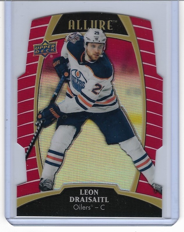 2019-20 UD Allure Red Rainbow Die-Cut Leon Draisaitl Edmonton Oilers #37