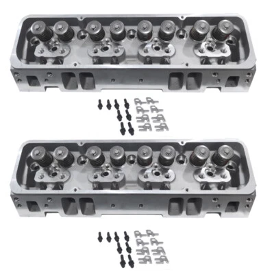 Complete Aluminum Cylinder Heads For SBC Chevy 350 190cc 64cc 2.02/1.60 - Angle Foto 1 de 4