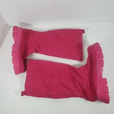 Sexy Botas Rosa Hasta la Rodilla Tacón Bloque Informales Talla 6.5 para Mujer Foto 1 de 4