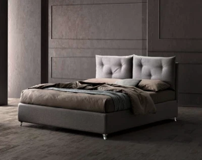 LETTO MATRIMONIALE FIONA CON/SENZA RETE CONTENITORE RIVESTIMENTO LUSSO COME FOTO - Immagine 1 di 4