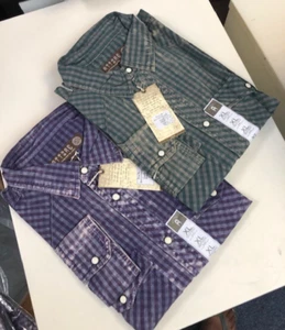 Men's Classic Casual Shirts Checked 100% Cotton Blend Casual Long Sleeve Shirts - Picture 1 of 13