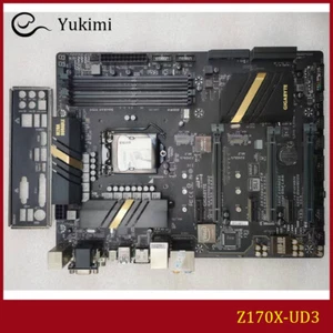 FOR GIGABYTE GA-Z170X-UD3 DDR4*4 64GB LGA1151 HDMI DVI-D VGA Motherboard Test OK - Picture 1 of 9