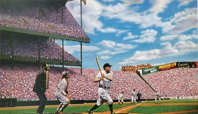 Póster artístico litográfico Bill Goff de Babe Ruth New York Yankees/600 por W. Feldman Foto 1 de 4