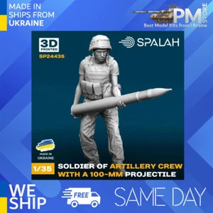 Figura Spalah 24435 1/35 "Soldado de la tripulación de artillería con un proyectil de 100 mm" - Imagen 1 de 5