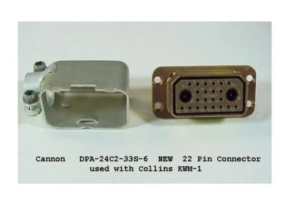 Collins KWM-1  & ARC-73 22 Pin Power / Antenna Connector Part#  DPA-24C2-33S-6 - Image 1 of 4