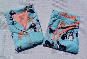Nick&Nora Flannel Sleepwear Cotton Pajama Set Puppy Eyes Dog Print Relaxed M - Picture 1 of 20