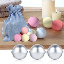 6pcs 3 Sets Diy Bath Bomb Mold Mould Craft With Blue Bag 3 Sizes