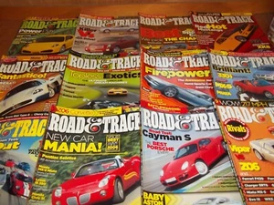 Road & Track magazine lot of 12 , full year 2005 August Cover Torn, see picture - Picture 1 of 2
