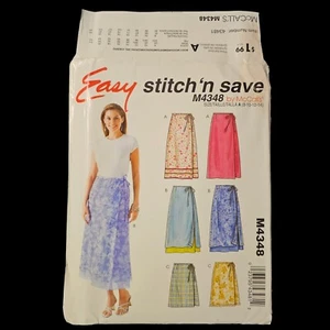 Cravatte gonne avvolgenti FF modello cucito taglia 8-14 donna McCall's M4348 - Foto 1 di 3