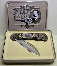 Wyatt Earp Folding Pocket Knife in Collectors Tin - Brand New