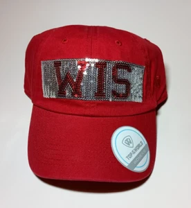 Wisconsin Badgers Top of the World Adjustable Strapback Hat Bling Adult Women's - Picture 1 of 6