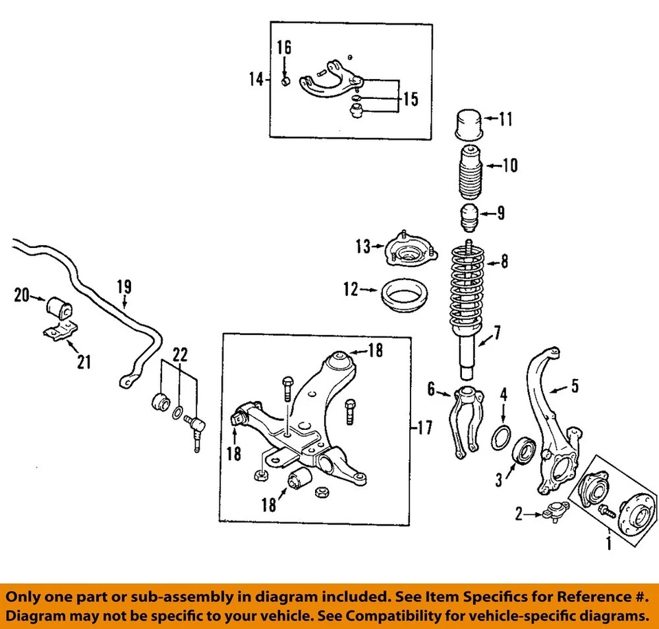 Оригинальные компоненты стоек передней подвески HYUNDAI 06-11 Azera вилка 546813K000 - Изображение 1 из 1