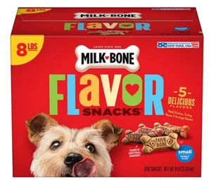 Milk-Bone Flavor Snacks Small Dog Biscuits Crunchy Variety Pack 8 Lb *FREE SHIP - Picture 1 of 9