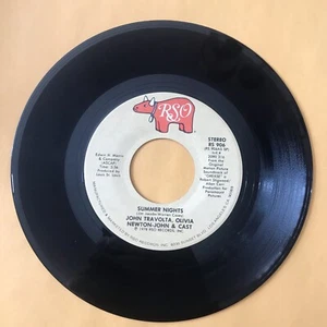 Grease 45 “Summer Nights/Rock ‘n” Roll Party Queen” Travolta Newton-John RSO - Picture 1 of 7
