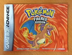 No Game POKEMON FireRed INSTRUCTION MANUAL Game Boy Advance GBA Booklet FIRE RED - Picture 1 of 2
