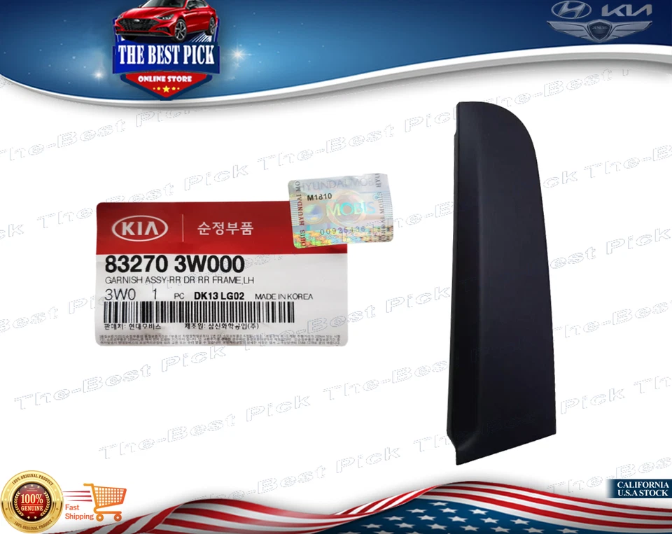 ⭐GENUINO⭐ MOLDURA PUERTA EXTERIOR TRASERA IZQUIERDA PARA KIA SPORTAGE 2011-2016 832703W000 Foto 1 de 1