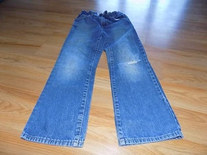Boy's Size 7 The Children's Place Denim Blue Jeans Bootcut Boot Cut Worn Knee - Picture 1 of 6