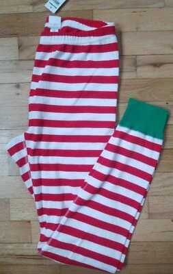 NWT Hanna Andersson VERY MERRY RED STRIPE ADULT UNISEX Christmas Pajama Pants XL - Image 1 of 2