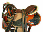 Western Saddle 16" Trail Pleasure Tooled Leather Barrel Tack Set All Sizes