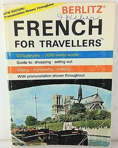 Berlitz French for Travellers - 1200 Phrases, 2000 Useful Words (1974) - Picture 1 of 2