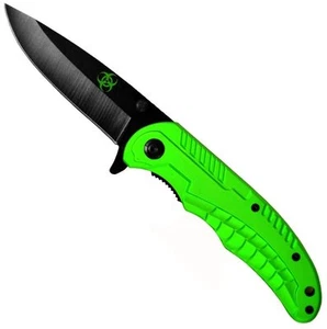 Factory X Hazard Bolsillo Plegable Punto de Caída Verde 3" con Rompedor de Vidrio + Bolsa KB3102 - Imagen 1 de 1