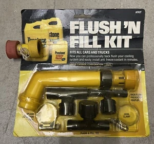 Prestone Flush 'n Fill Radiator Flush Cleaning Kit Vintage On Card Still !LOOK! - Picture 1 of 2