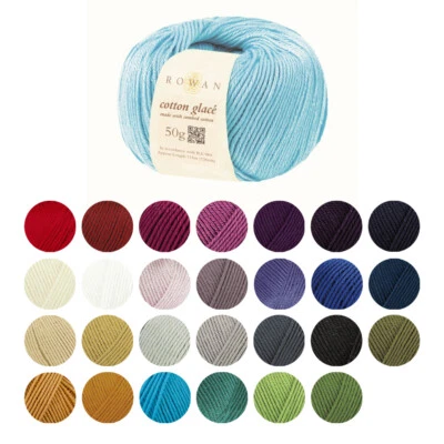 Rowan Cotton Knitting Glace DK Double Worsted High Twist Crochet Yarn Wool 8 Ply - Image 1 of 4