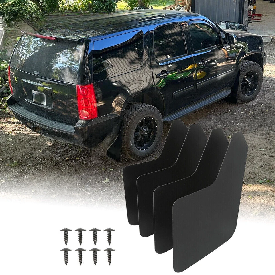 Car SUV Mud Flaps Splash Guards Flexible Wheel Fender Flares Black for GMC Yukon Foto 1 de 4