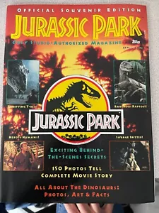 Jurassic park 1992 Souvenir Edition Magazine Behind the Scenes Photos Topps - Foto 1 di 2