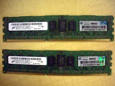 HP Integrity rx2800 i4 AT108A 8GB (2x 4GB) Memory Kit PC3L-10600R-9 605312-371 - Image 1 of 2