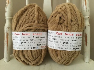 LOT 2 One Hour Scarf SIRDAR CHUNKY Knitting Yarn 150g each 100% Nylon  - Image 1 of 4