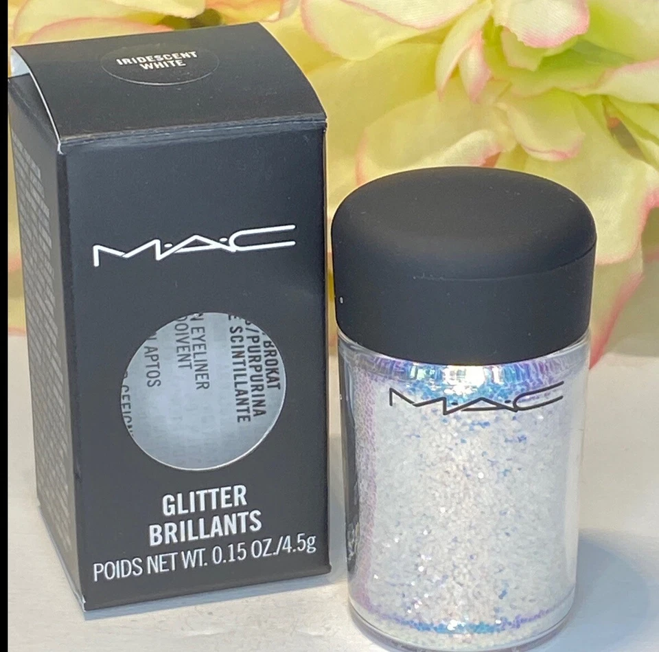 MAC Glitter Pigment Eye Shadow IRIDESCENT WHITE Full Size New in Box Free Ship - Image 1 of 1