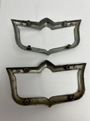 (CANTIDAD 1) 1952 Dodge DeSoto capó emblema anillo de ajuste bisel cromado Foto 1 de 3