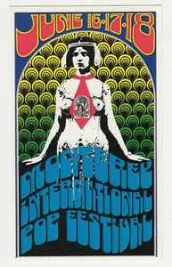 1967 Monterey International Pop Festival Poster Sticker 5" x 3" Decal - Picture 1 of 1