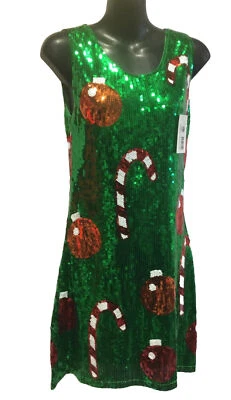 Sequined Christmas Tree Party Dress - Small 10/12 — 第 1/4 张图片