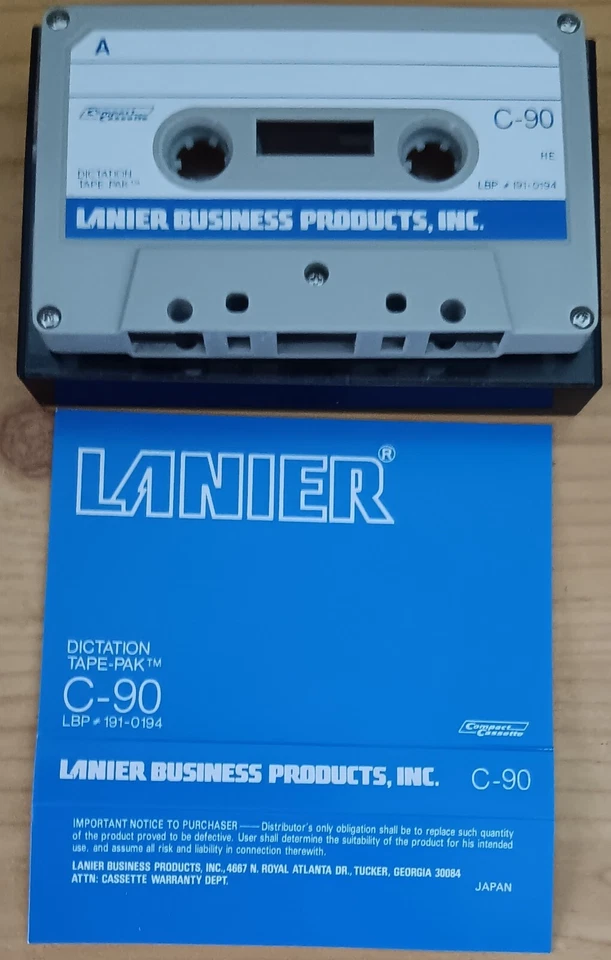 used Lanier C-90 blank cassette (recorded on it is Katherine Mansfield bio play) - Image 1 of 1