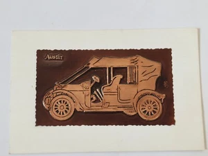 AUSTIN CAR Copper on paper vintage used postcard - Picture 1 of 4