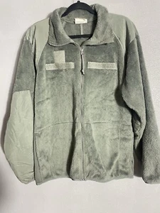 Chaqueta polar USGI Militar Ejército Gen III Polartec clima frío verde liso mediana L - Imagen 1 de 7