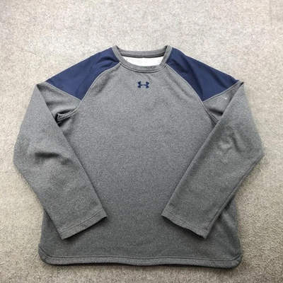 Рубашка мужская большая серая темно-синяя с круглым вырезом длинным рукавом спортивная холодное снаряжение - Изображение 1 из 4