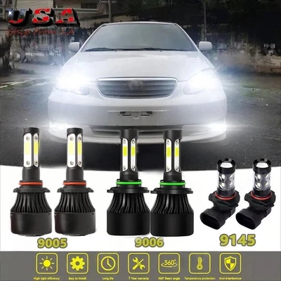 Lâmpadas de neblina brancas Hi Lo farol de LED para Toyota Corolla 2005 2006 2007 2008 - Imagem 1 de 4