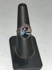 Hoffman Sterling Silver Island/Butterfly Wing Ring size 7 - Picture 1 of 9