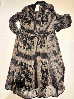 Maxi Vestido MNG Mango Chifón Estampado Floral TALLAS S,M,L Foto 1 de 2