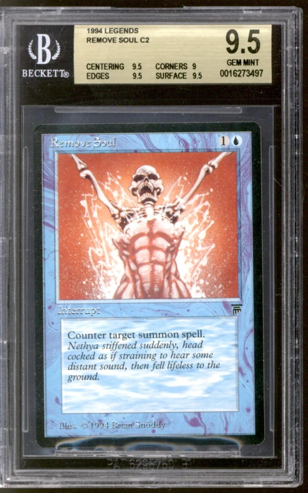 Magic MTG Legends Remove Soul BGS 9.5 (9.5, 9, 9.5, 9.5) GEM MINT - Image 1 of 1