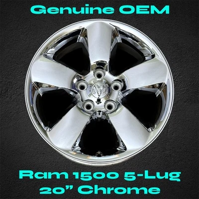 CLEAN! 20" Wheel & *FREE Center Cap* for Ram 1500 2013-2018 Stock OEM Chrome Rim - Imagem 1 de 4