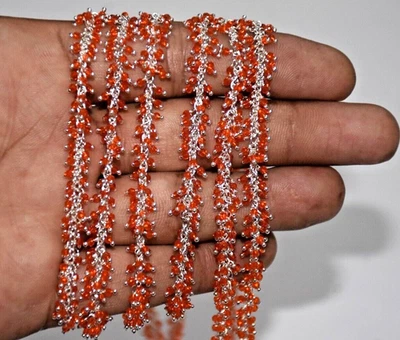 2 мм оранжевый Hydro бисер четки цепочка, бисер кластер подвеской цепи, виноград цепочка - Изображение 1 из 4