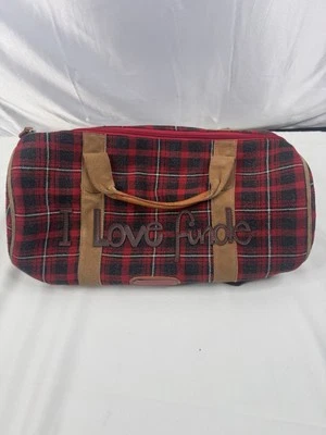 Bolso de Viaje Salvador Bachiller a Cuadros Rojo y Negro - Equipaje de Mano Vintage Foto 1 de 4