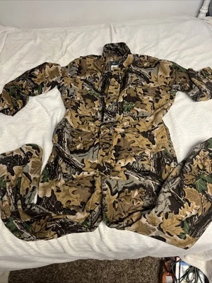 Mono Camuflaje Vintage Gander Mountain Tru Leaf Para Hombre XL Pecho 46-48 Foto 1 de 4